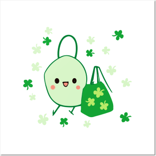 on St. Patrick’s Day bird bag Posters and Art